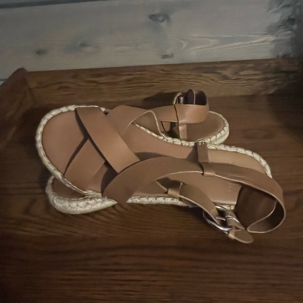 Marc Fisher Tan Espadrille Sandals